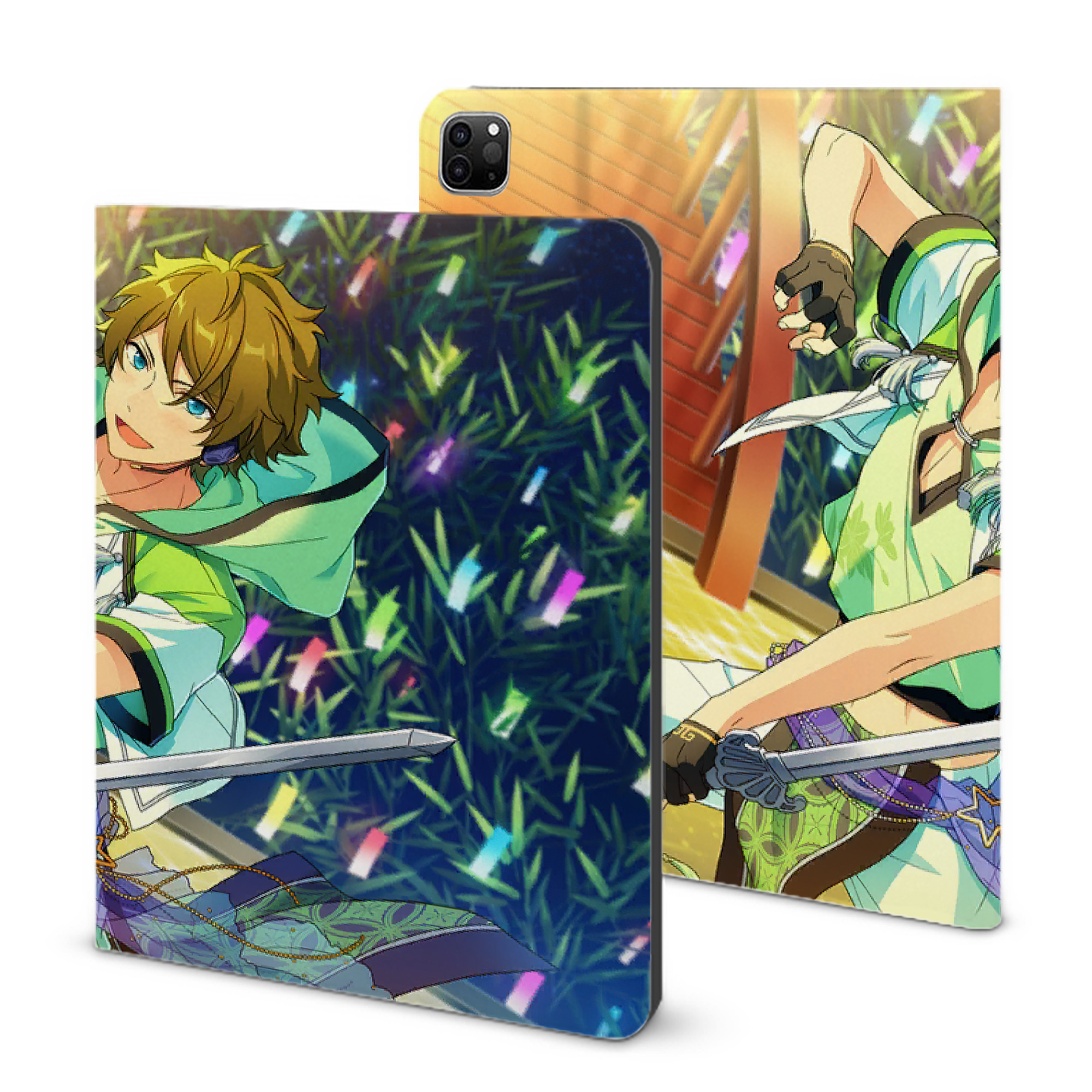 （画像用） あんさんぶるスターズ! Ensemble Stars IPad ケース ブック型 PUレザー TPU 耐衝撃 軽量 薄型 ペン収納なし 全面保護 IPad 各モデル対応